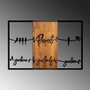 Wallity Respect Your Home Your Family Your Love 1 - Escultura de Pared de Madera en Nogal y Negro